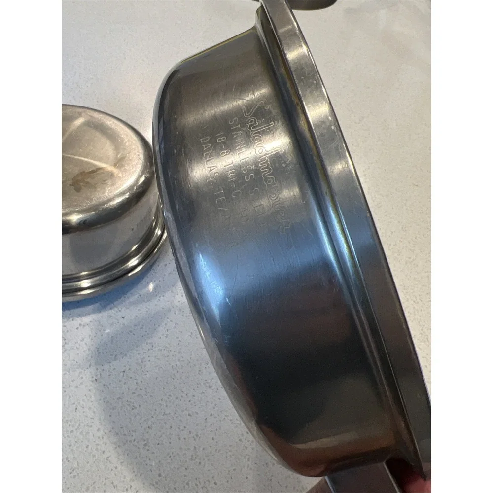 Saladmaster 18-8 Tri-clad Stainless Steel Skillet Fry Pan Set 2 Piece